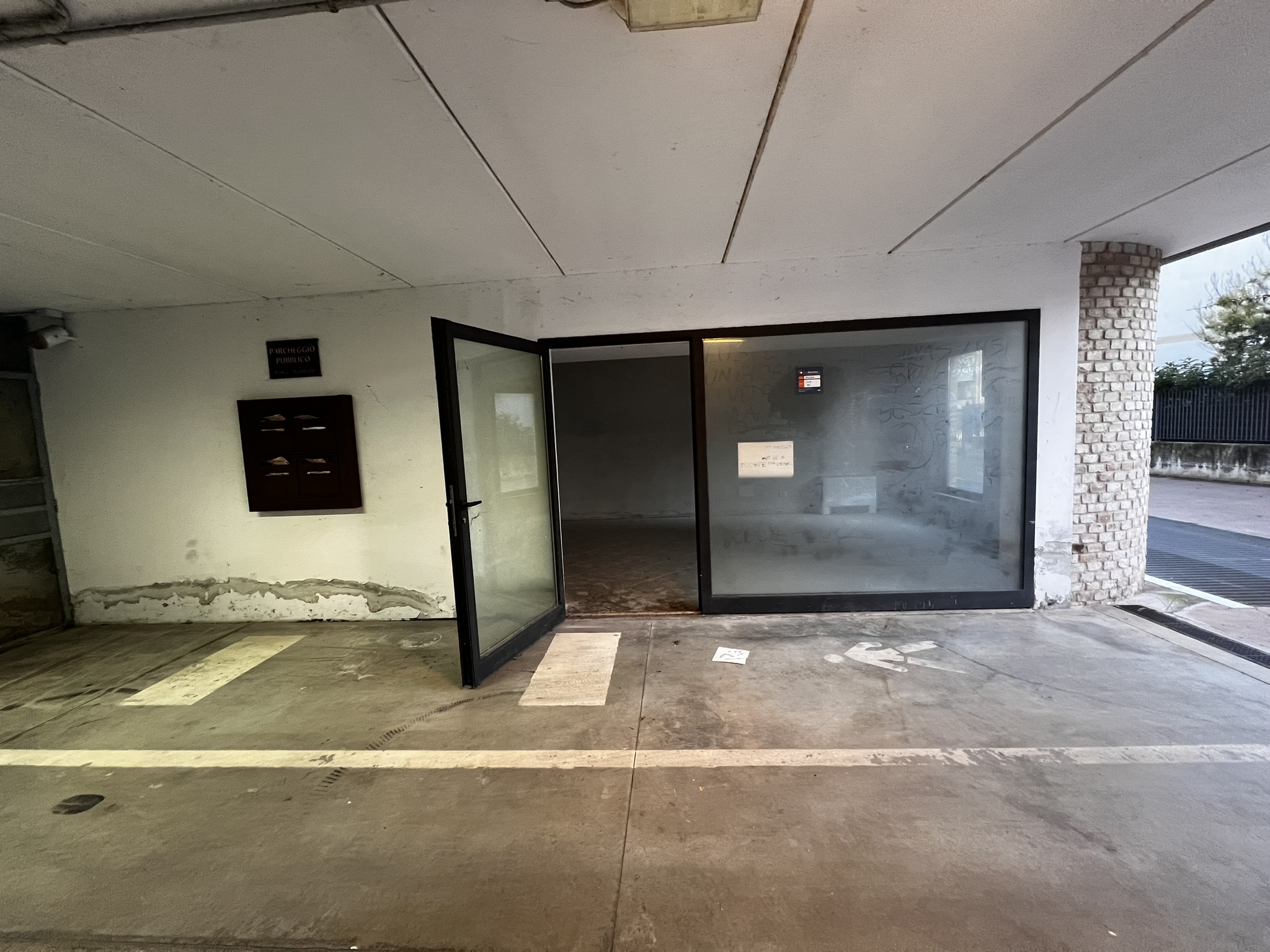 Shop on the first floor above street level